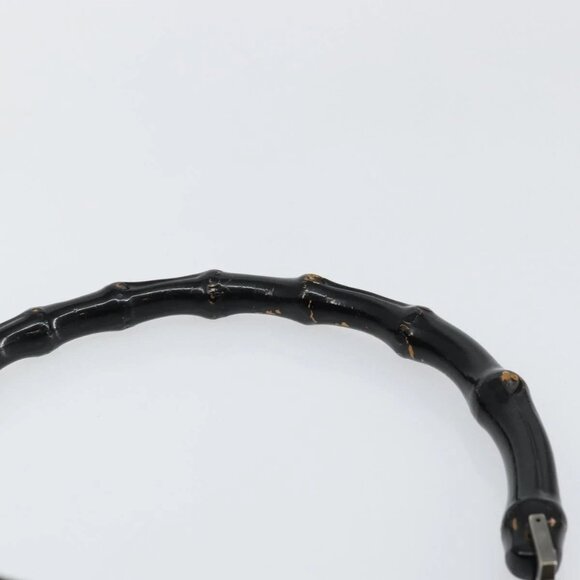 GUCCI Bamboo GG Canvas Shoulder Bag Nylon Black Silver 000 0531 Auth 146579 - Picture 8 of 16